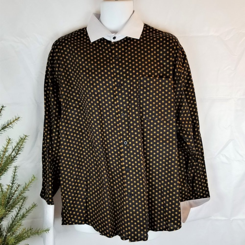 Avanti Uomo Black & Tan w/ White French Cuff